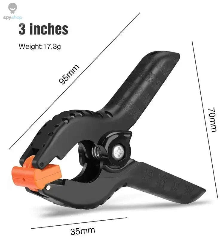 Heavy Duty Spring Clamps 6‑Piece 3‑Inch Set-Black