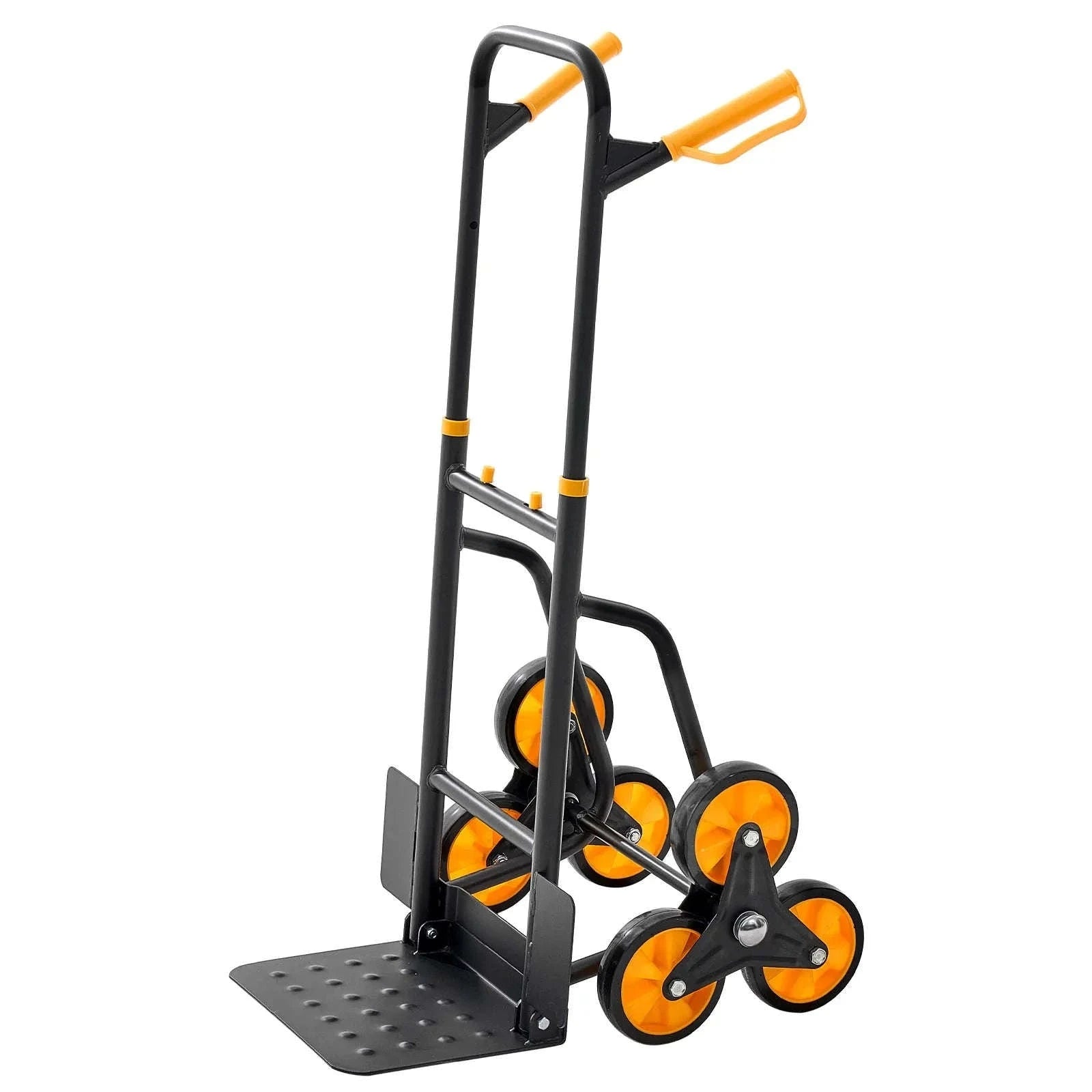 Heavy Duty Stair Climbing Cart with Telescoping Handle, 6 Wheels, 2 Bungee Cords-770lbs / france