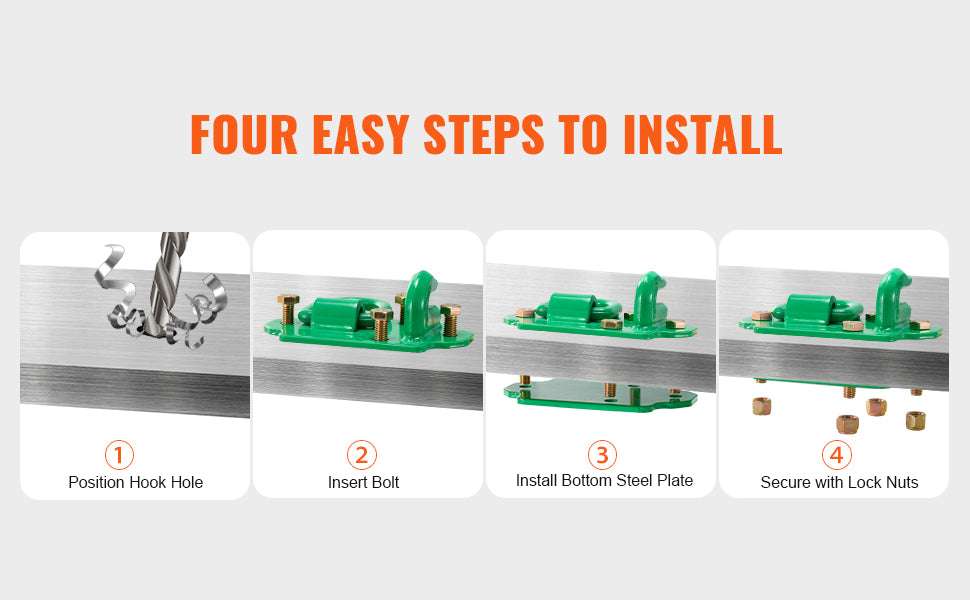 Heavy-Duty Tractor Bucket Hooks 2 Pack 12000–15000 lbs Capacity-8 x 4.25 in 12000lbs / United States