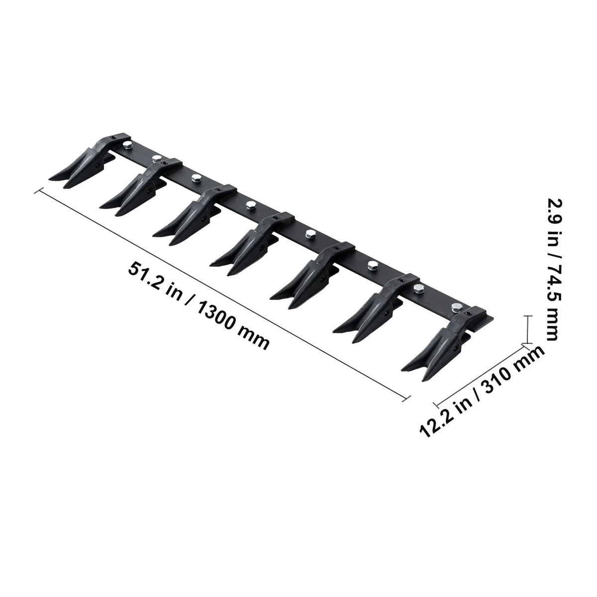 Heavy-Duty Tractor Bucket Tooth Bar 53 in 4560 lbs Capacity-53inch / Germany