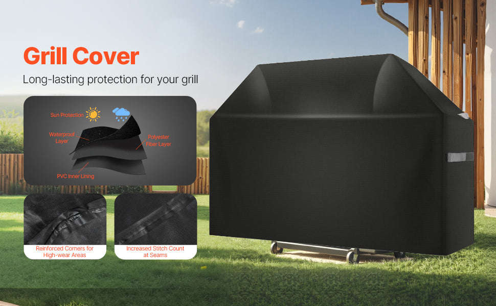 Heavy Duty Waterproof Grill Cover-60inch / United States