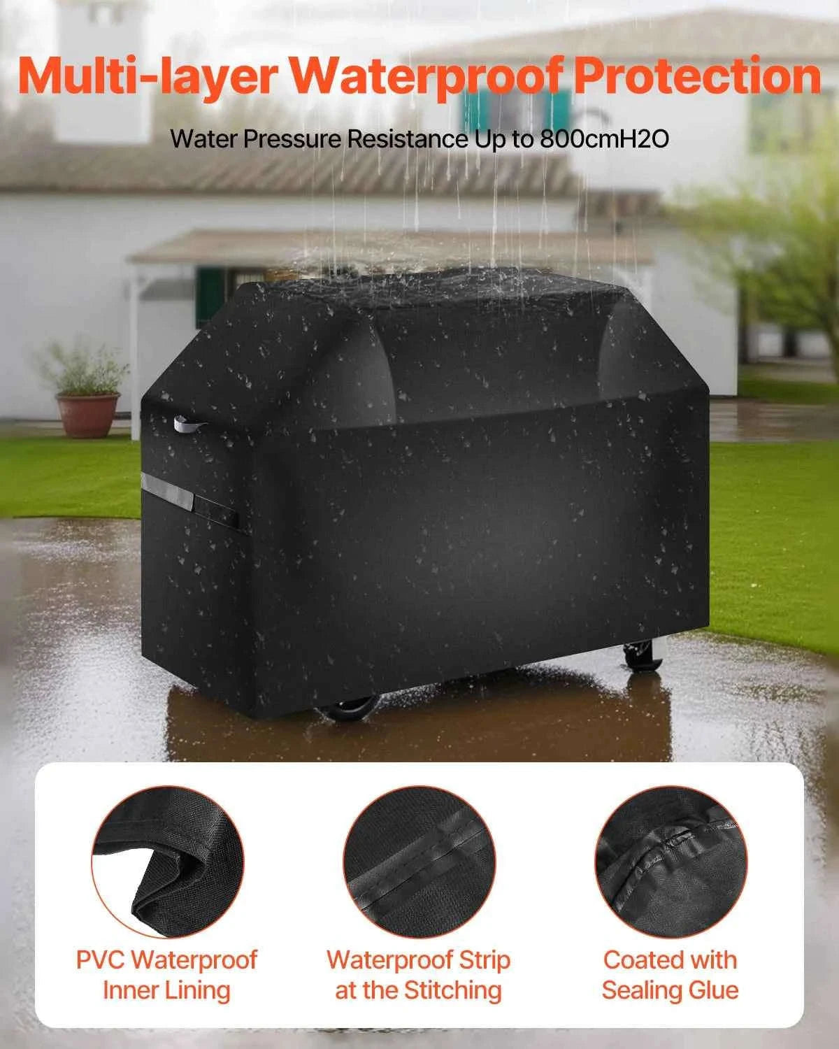 Heavy Duty Waterproof Grill Cover-60inch / United States