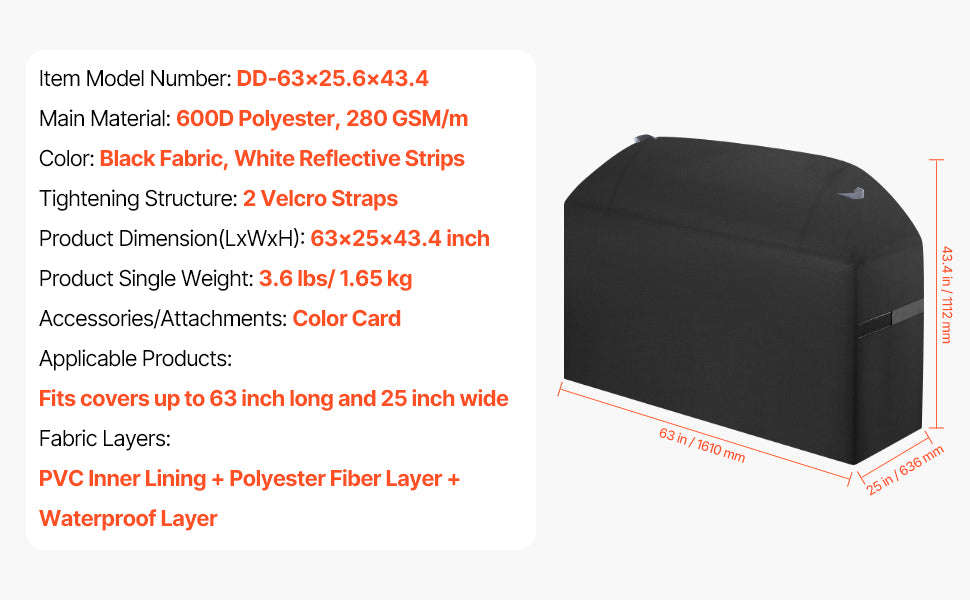 Heavy Duty Waterproof Grill Cover-60inch / United States