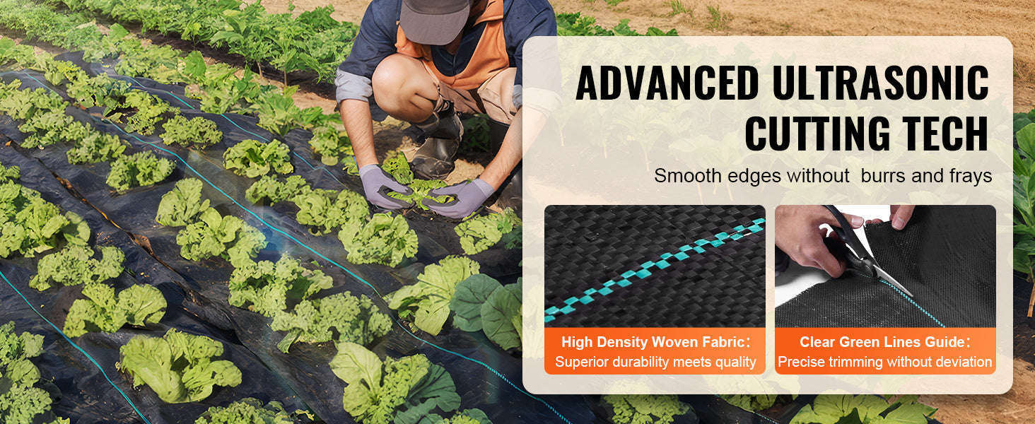 Heavy Duty Weed Barrier Fabric 3x50FT Woven Landscape Cloth-3x50ft / United States