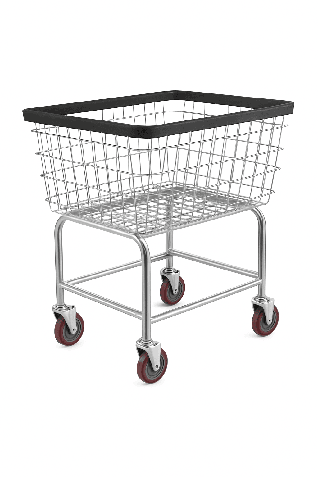 Heavy Duty Wire Laundry Cart with Wheels 2.8 Bushel Capacity-88L / United States