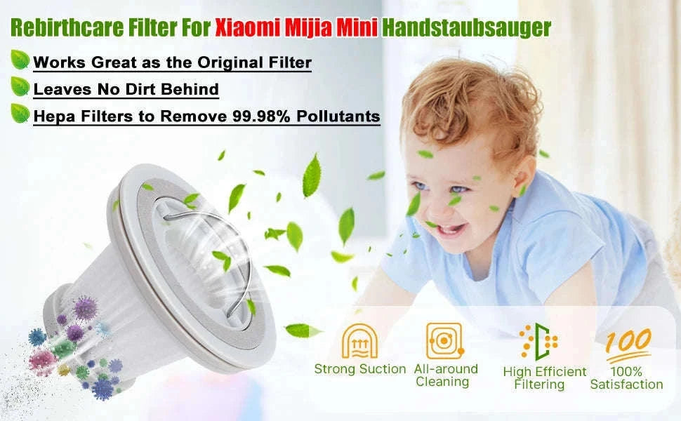 Hepa Filter for Xiaomi Mijia Handy Vacuum Cleaner-4PCs
