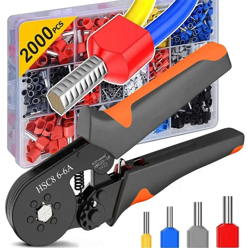 Hexagonal Ratchet Ferrule Crimping Tool Kit-HSC8 6-6A 800PCs