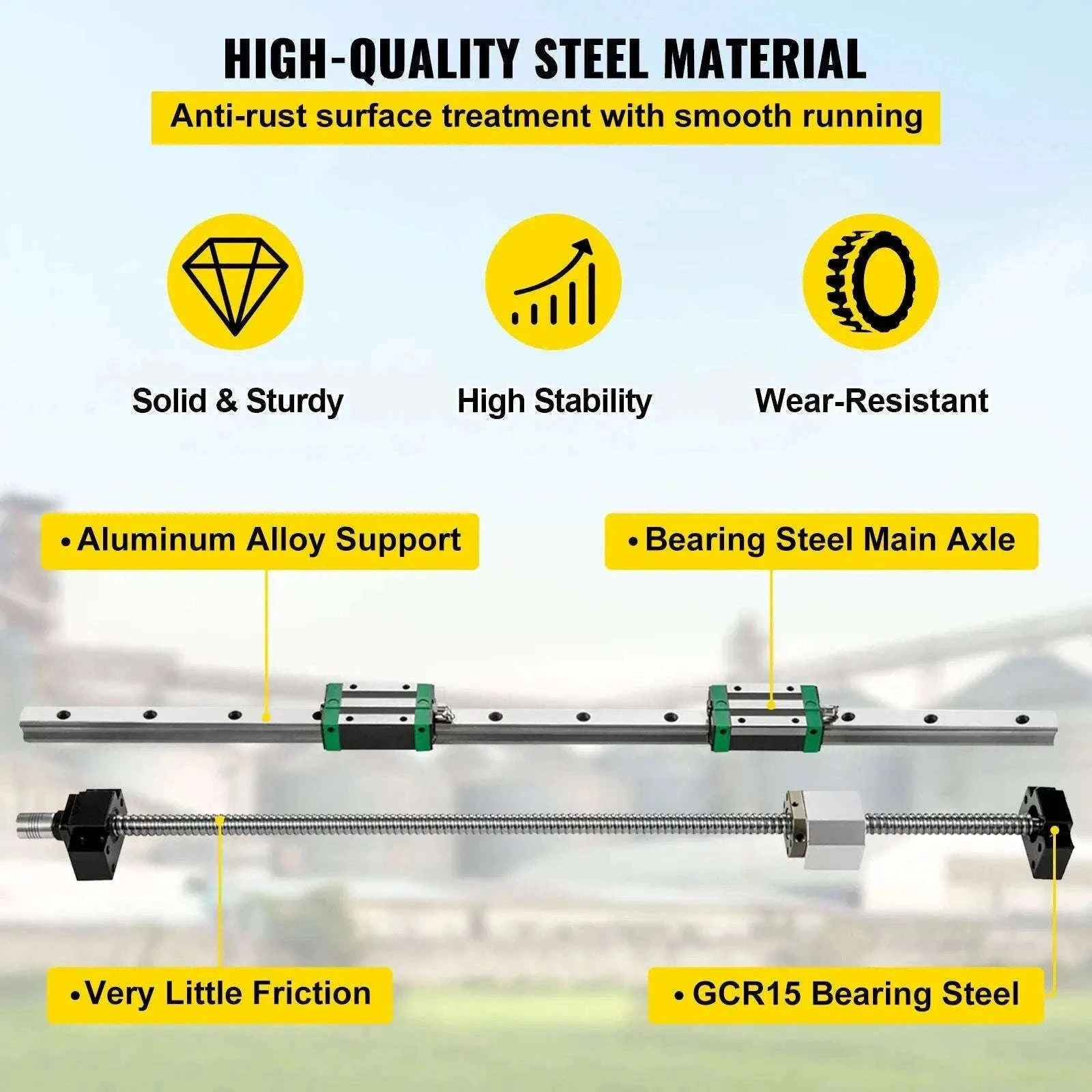 HGR20 Linear Guide Rail Kit with Ballscrew for CNC Machines-2PCS HGR20-700mm / spain