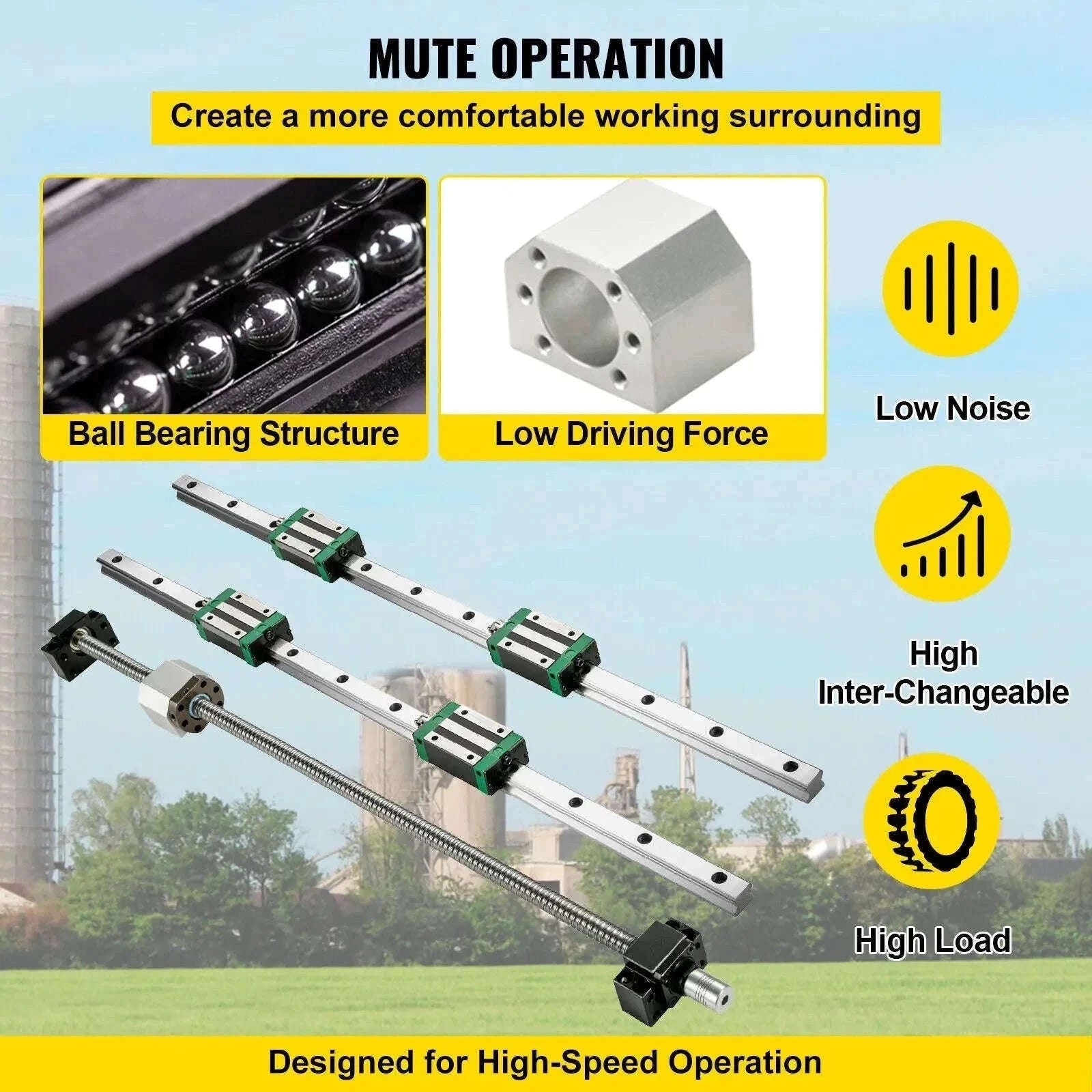 HGR20 Linear Guide Rail Kit with Ballscrew for CNC Machines-2PCS HGR20-700mm / spain