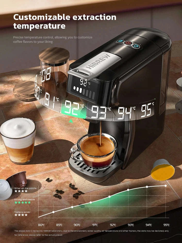 HiBREW 6‑in‑1 Capsule Coffee Machine for Hot & Cold Espresso-H1B M3A WH Tray / Saudi Arabia / UK