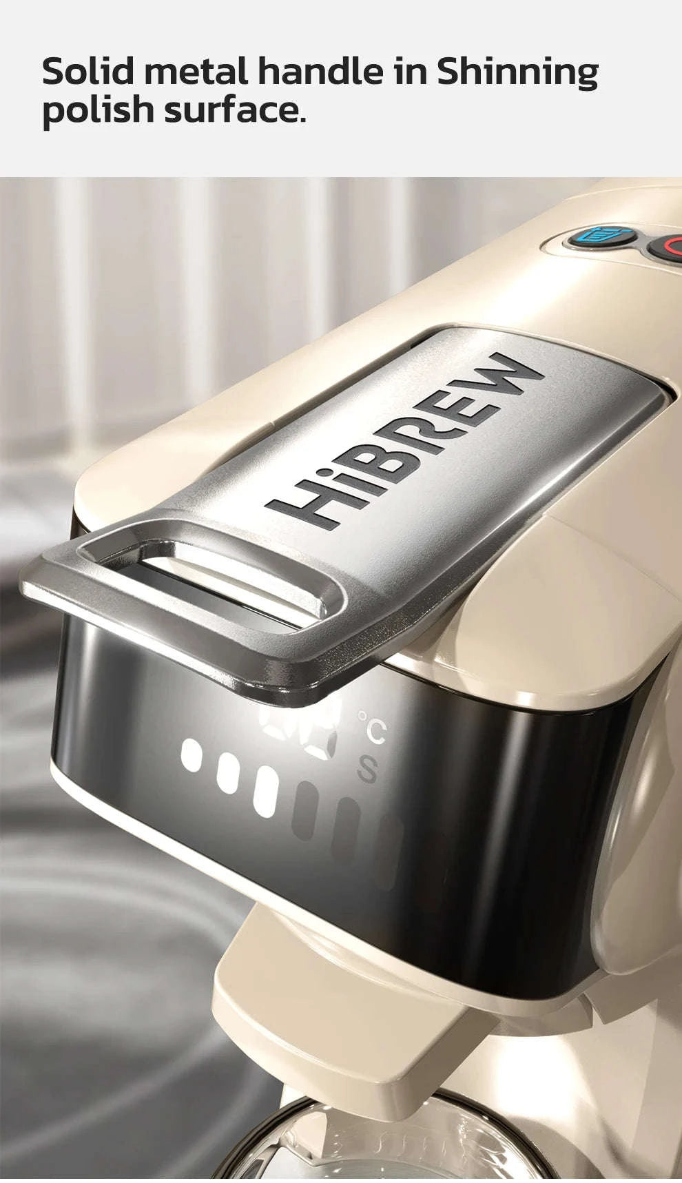HiBREW 6‑in‑1 Capsule Coffee Machine for Hot & Cold Espresso-H1B M3A WH Tray / Saudi Arabia / UK