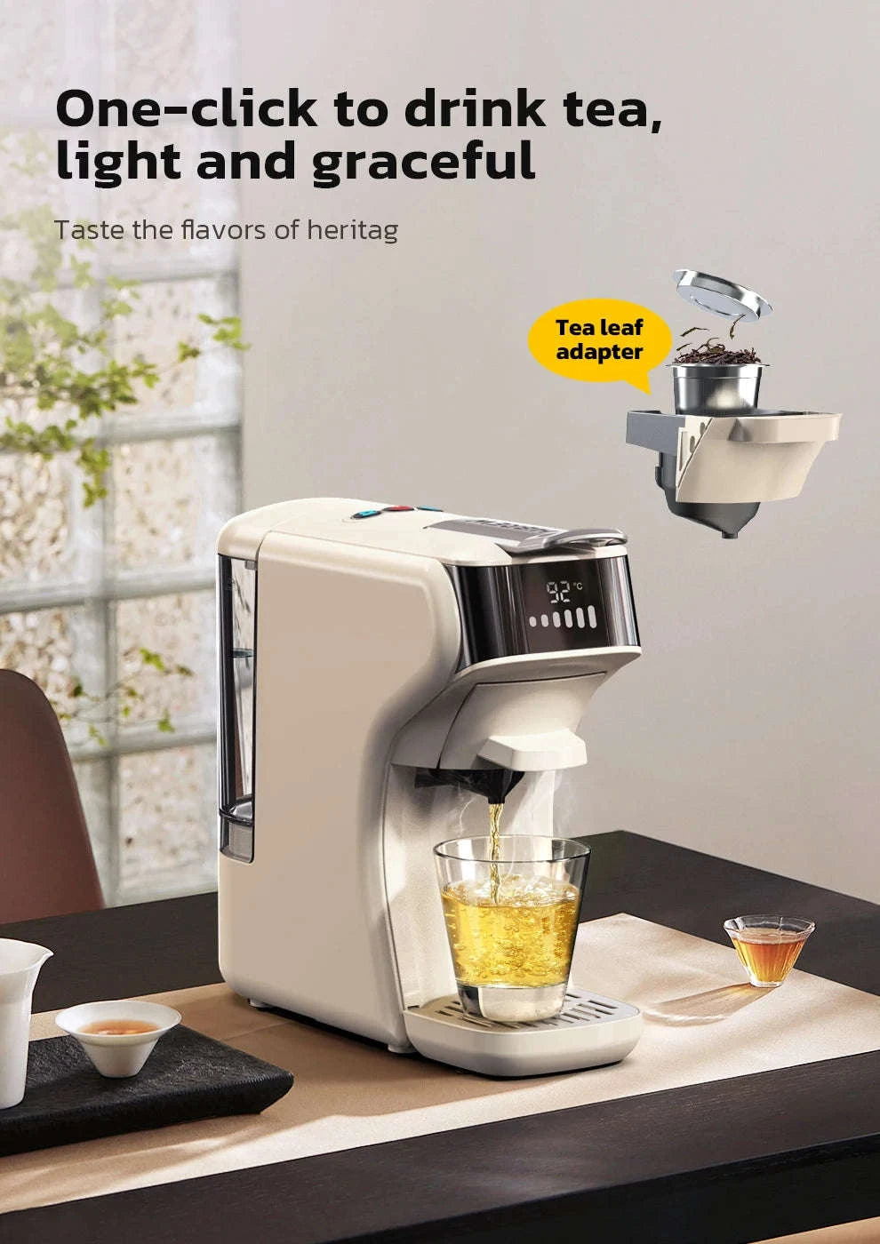 HiBREW 6‑in‑1 Capsule Coffee Machine for Hot & Cold Espresso-H1B M3A WH Tray / Saudi Arabia / UK