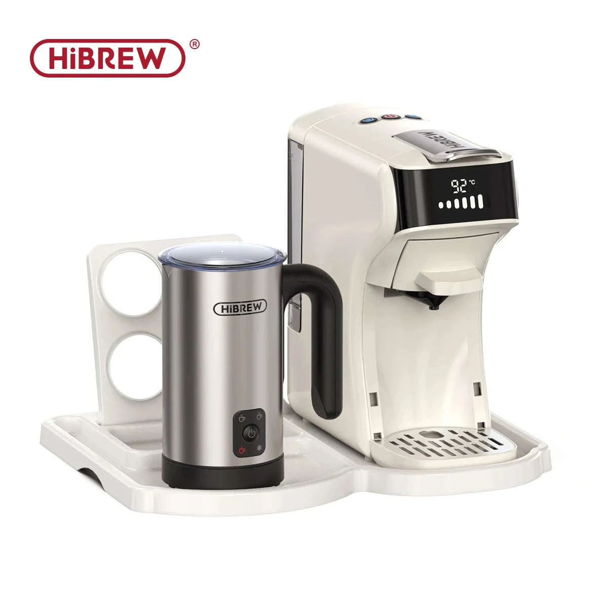 HiBREW 6‑in‑1 Capsule Coffee Machine for Hot & Cold Espresso-H1B M3A WH Tray / Saudi Arabia / UK