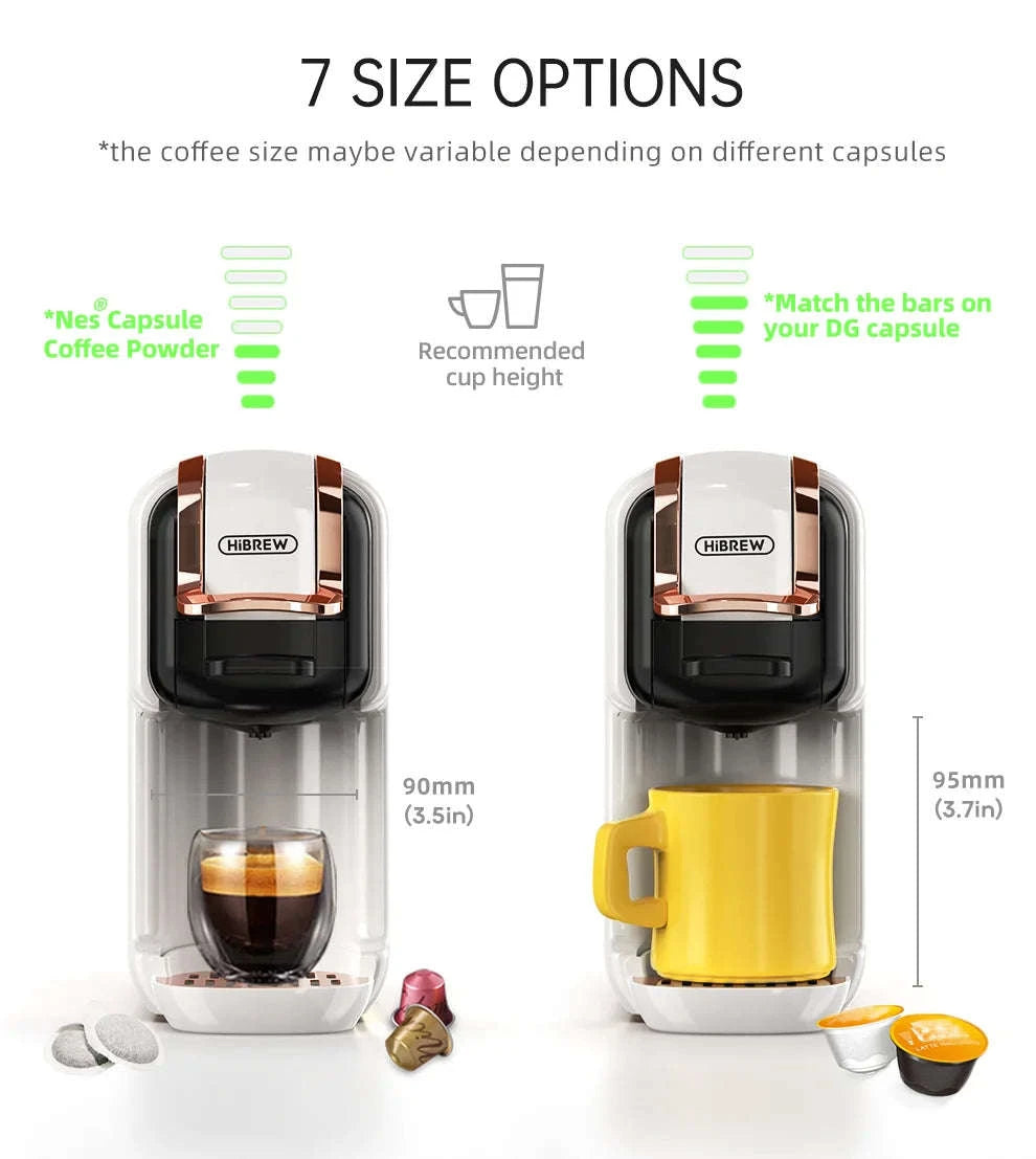 HiBREW Multiple Capsule Coffee Machine 5‑in‑1 Hot & Cold Brewing-H2B BK / spain / UK