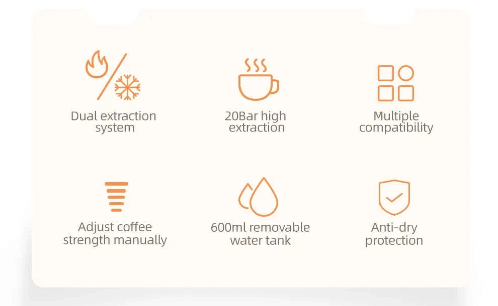 HiBREW Multiple Capsule Coffee Machine 5‑in‑1 Hot & Cold Brewing-H2B BK / spain / UK