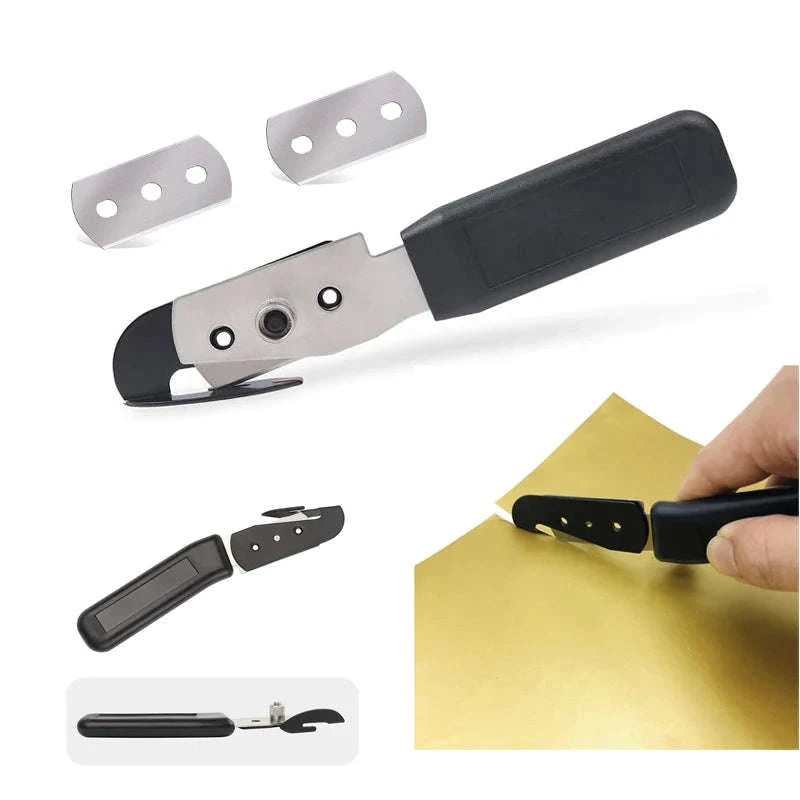 Hidden Blade Safety Utility Knife for Vinyl and Film Cutting-cutter and 2 blades
