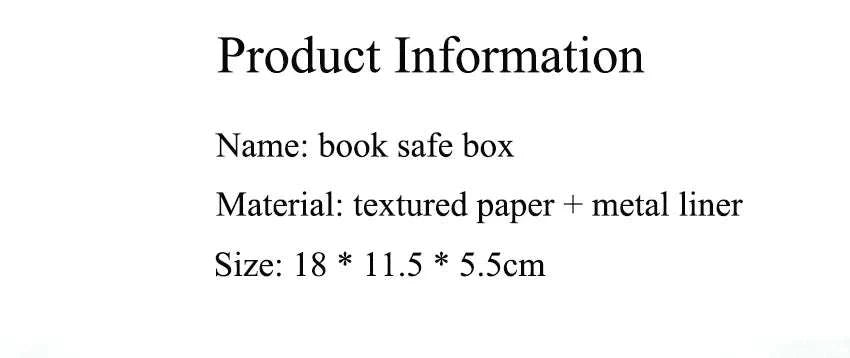 Hidden Book Safe Box with Lock for Cash, Keys & Valuables-Monroe-Password