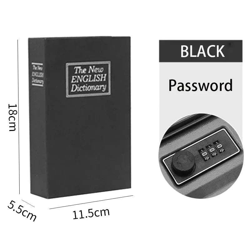 Hidden Book Safe Box with Lock for Cash, Keys & Valuables-Monroe-Password