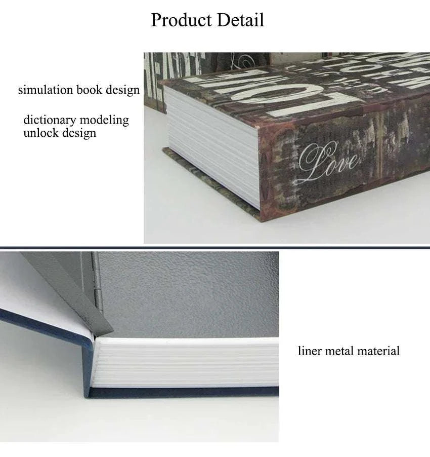 Hidden Book Safe Box with Lock for Cash, Keys & Valuables-Monroe-Password