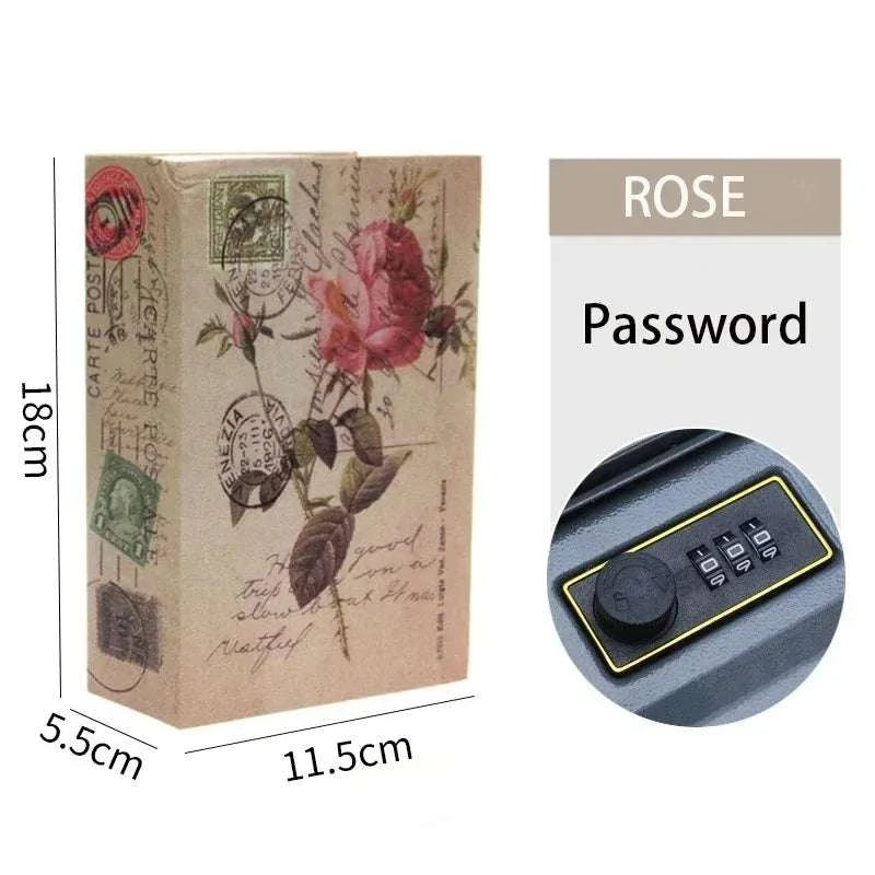 Hidden Book Safe Box with Lock for Cash, Keys & Valuables-Monroe-Password