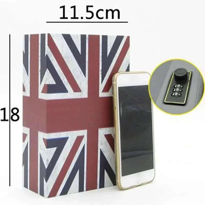 Hidden Book Safe Box with Lock for Cash, Keys & Valuables-Monroe-Password