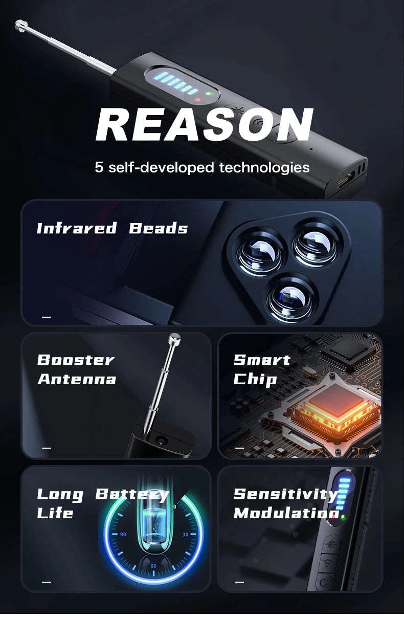 Hidden Camera Detector Anti-Spy RF Wireless Signal Scanner-X13