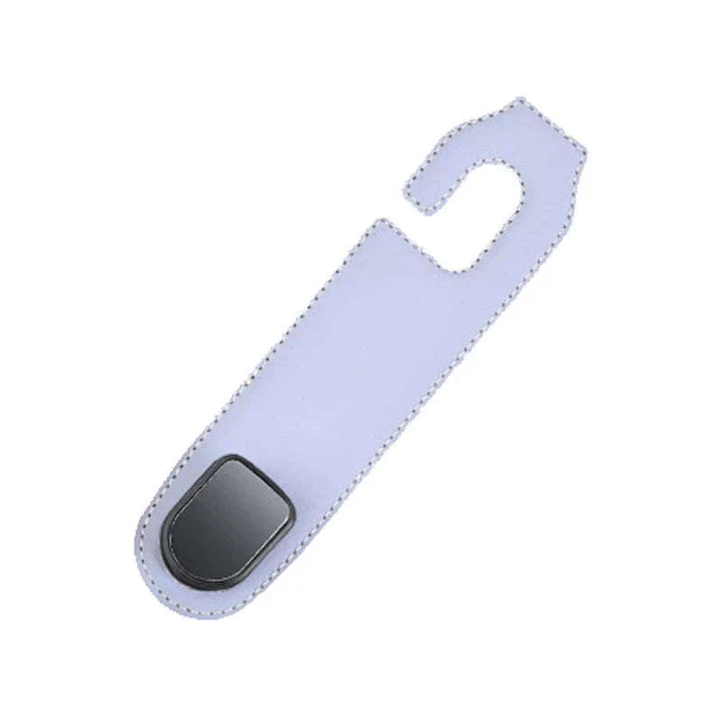 Hidden Car Back Seat Hook with Leather Cover-Beige 1pc