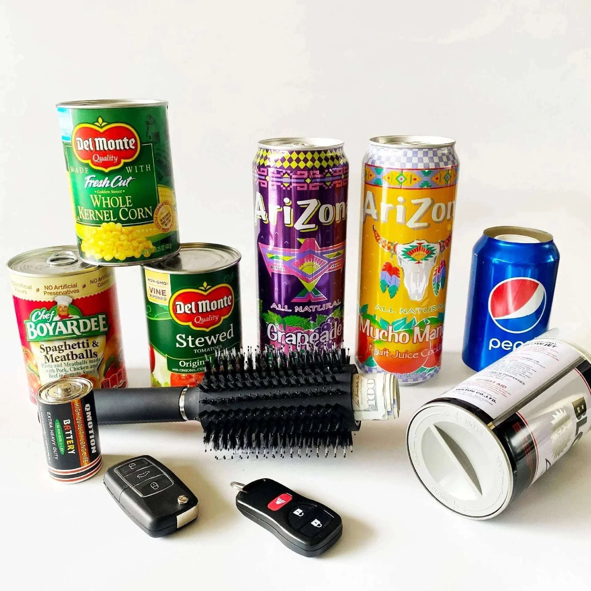 Hidden Diversion Safe Can Secret Stash for Cash & Valuables-Tomato