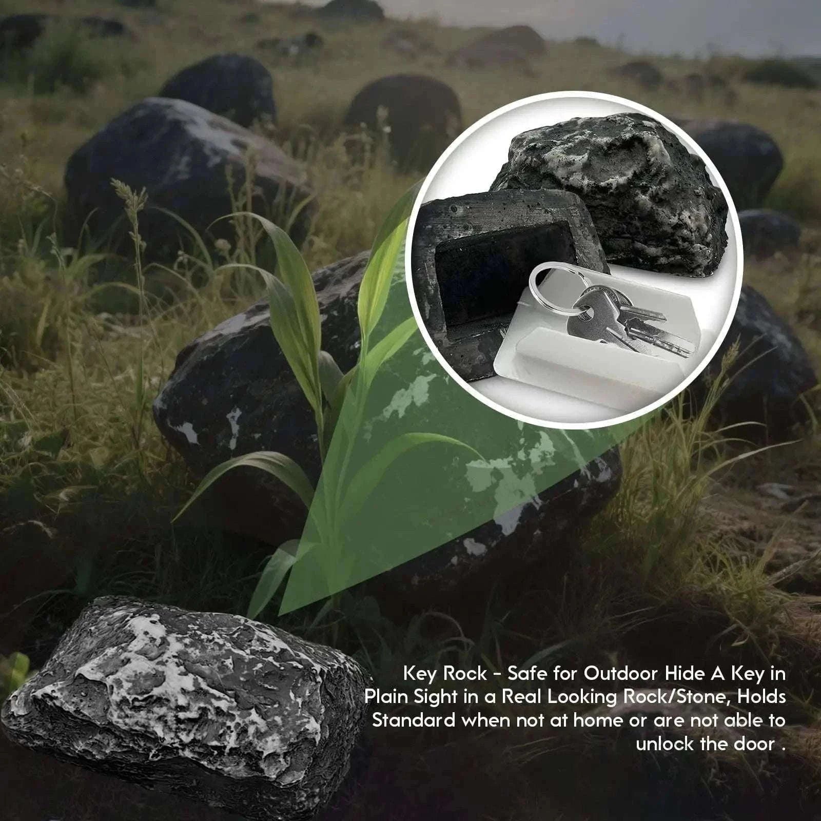 Hidden Rock Key Box for Outdoor Spare Key Storage-5Pcs
