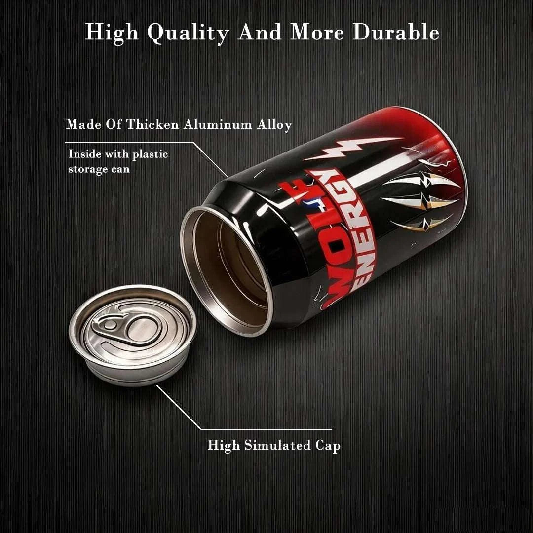 Hidden Safe Can for Cash Jewelry Pills – Discreet Storage Box-Black