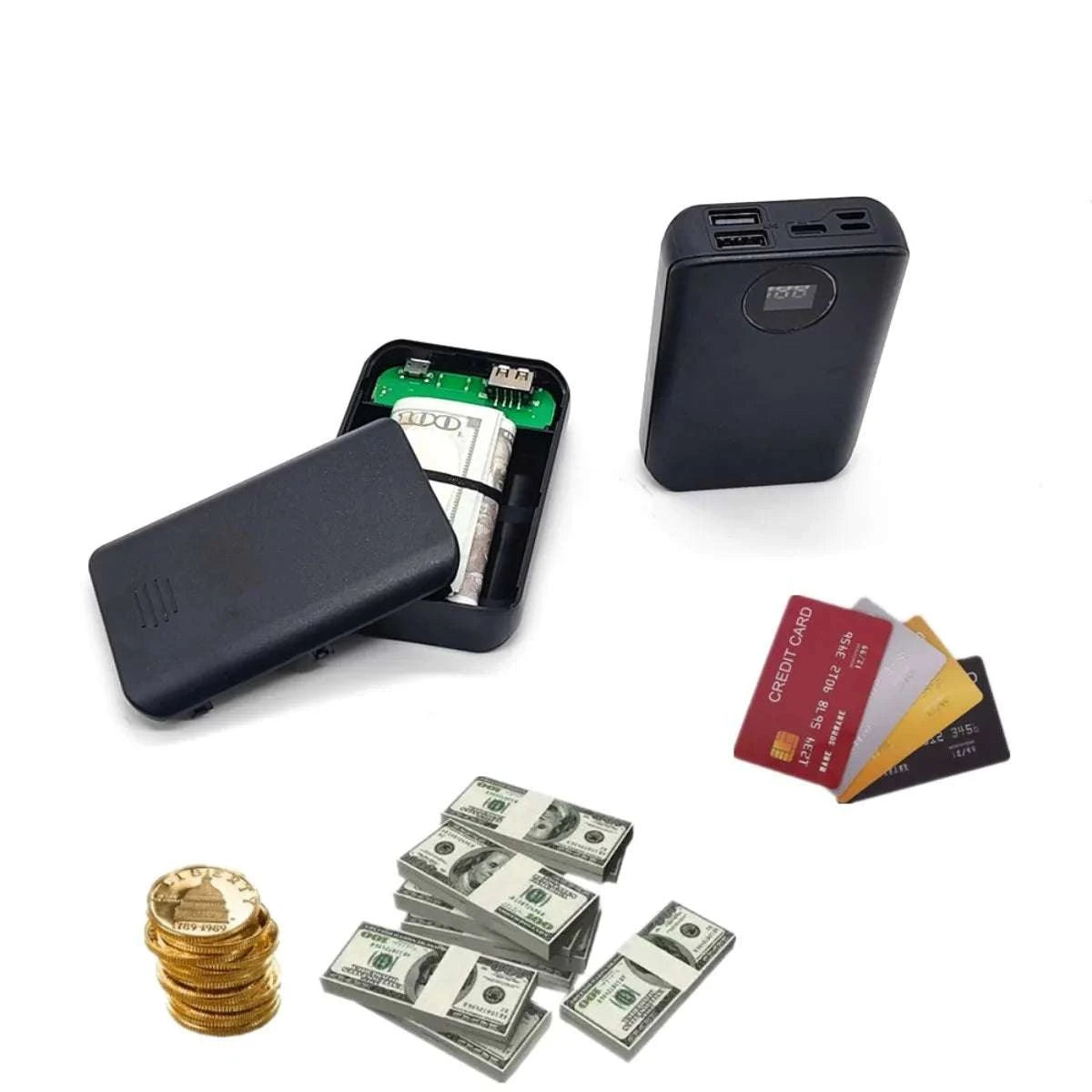 Hidden Storage Box Disguised as Power Bank or Medicine Case-A