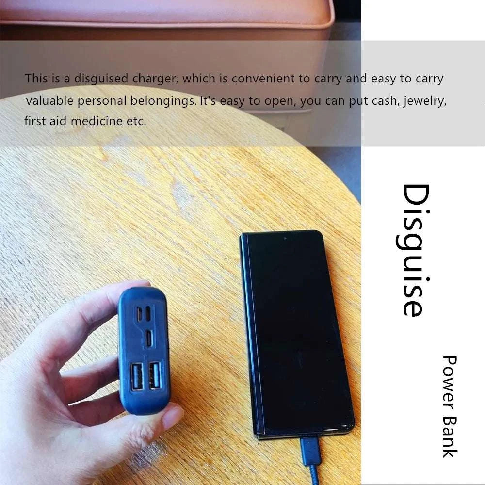 Hidden Storage Box Disguised as Power Bank or Medicine Case-A