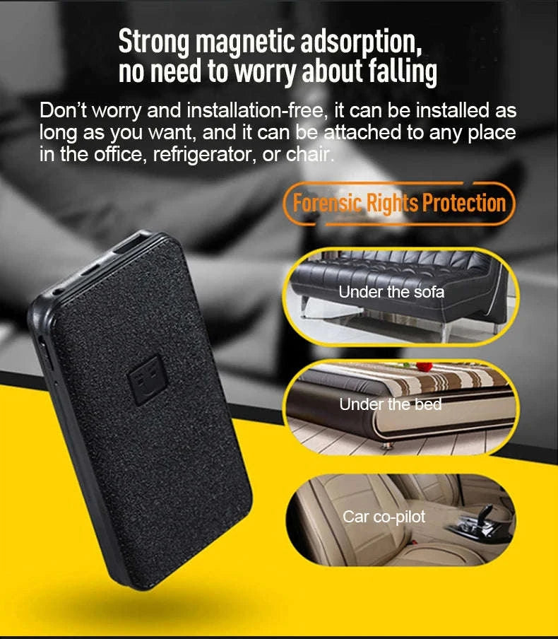 Hidden Voice Recorder Power Bank with 5000mAh and Long Recording-black / 64 GB