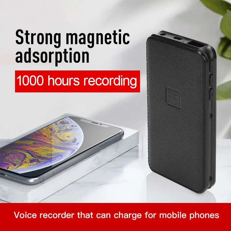 Hidden Voice Recorder Power Bank with 5000mAh and Long Recording-black / 64 GB