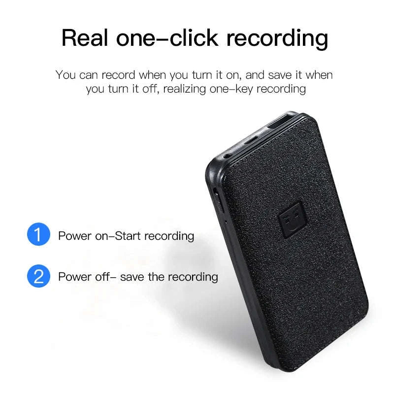 Hidden Voice Recorder Power Bank with 5000mAh and Long Recording-black / 64 GB