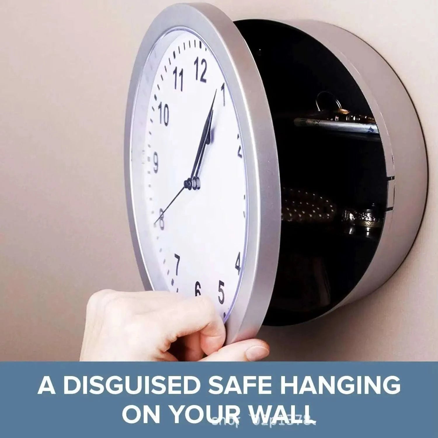 Hidden Wall Clock Safe with Secret Storage for Cash & Valuables-