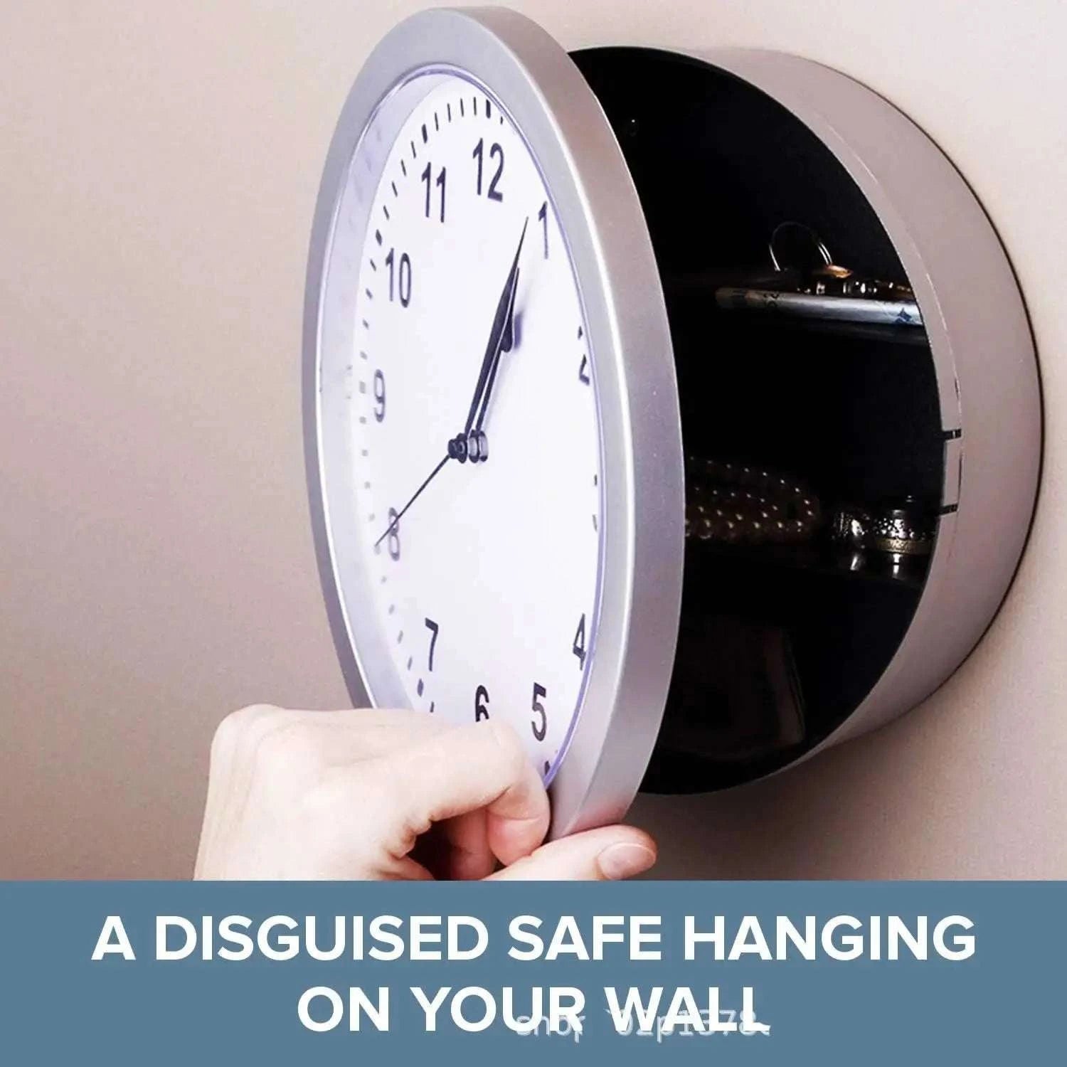 Hidden Wall Clock Safe with Secret Storage for Cash & Valuables-