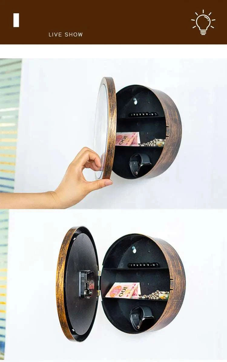 Hidden Wall Clock Safe with Secret Storage for Cash & Valuables-