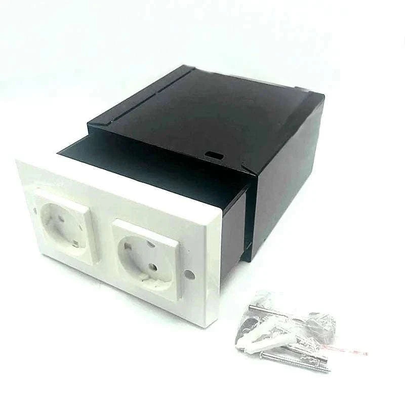 Hidden Wall Socket Safe with Secret Storage and Key Access-Default Title