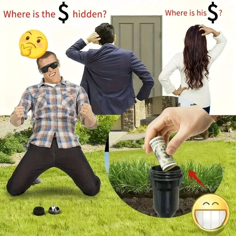 Hidden Watering Can Key Safe for Garden Outdoor Security Storage-black