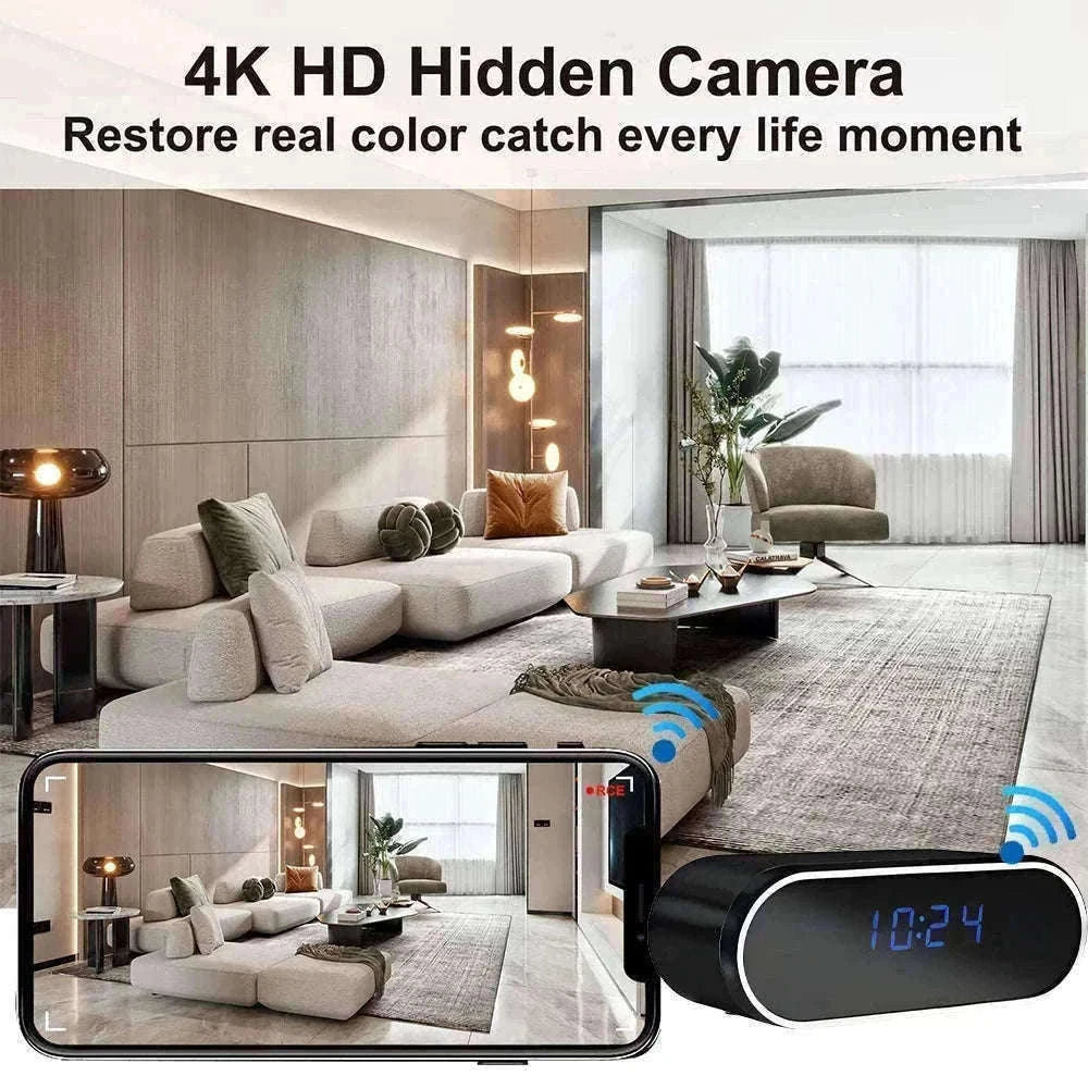 Hidden WiFi Clock Camera with Night Vision & Motion Detection-New camera / Add 32GB SD card / China Mainland