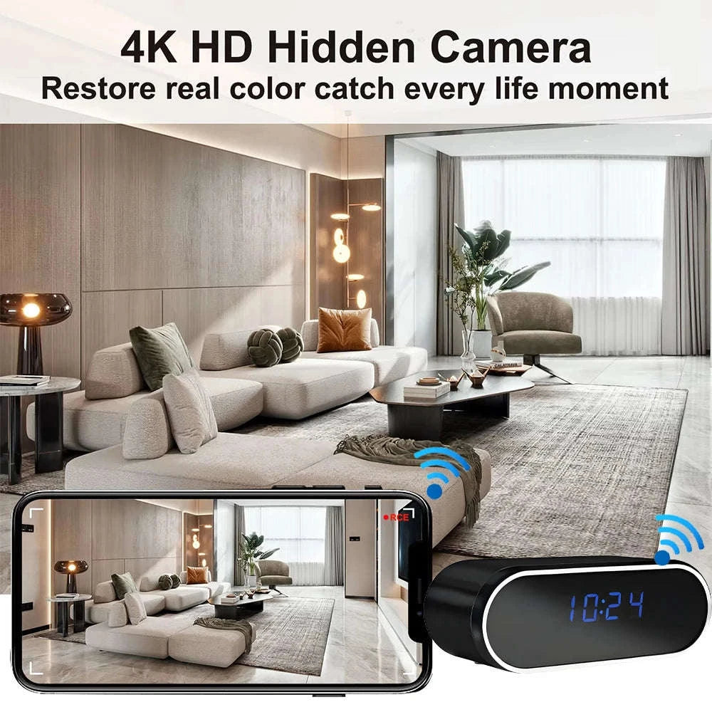 Hidden WiFi Clock Camera with Night Vision & Motion Detection-New camera / Add 32GB SD card / China Mainland