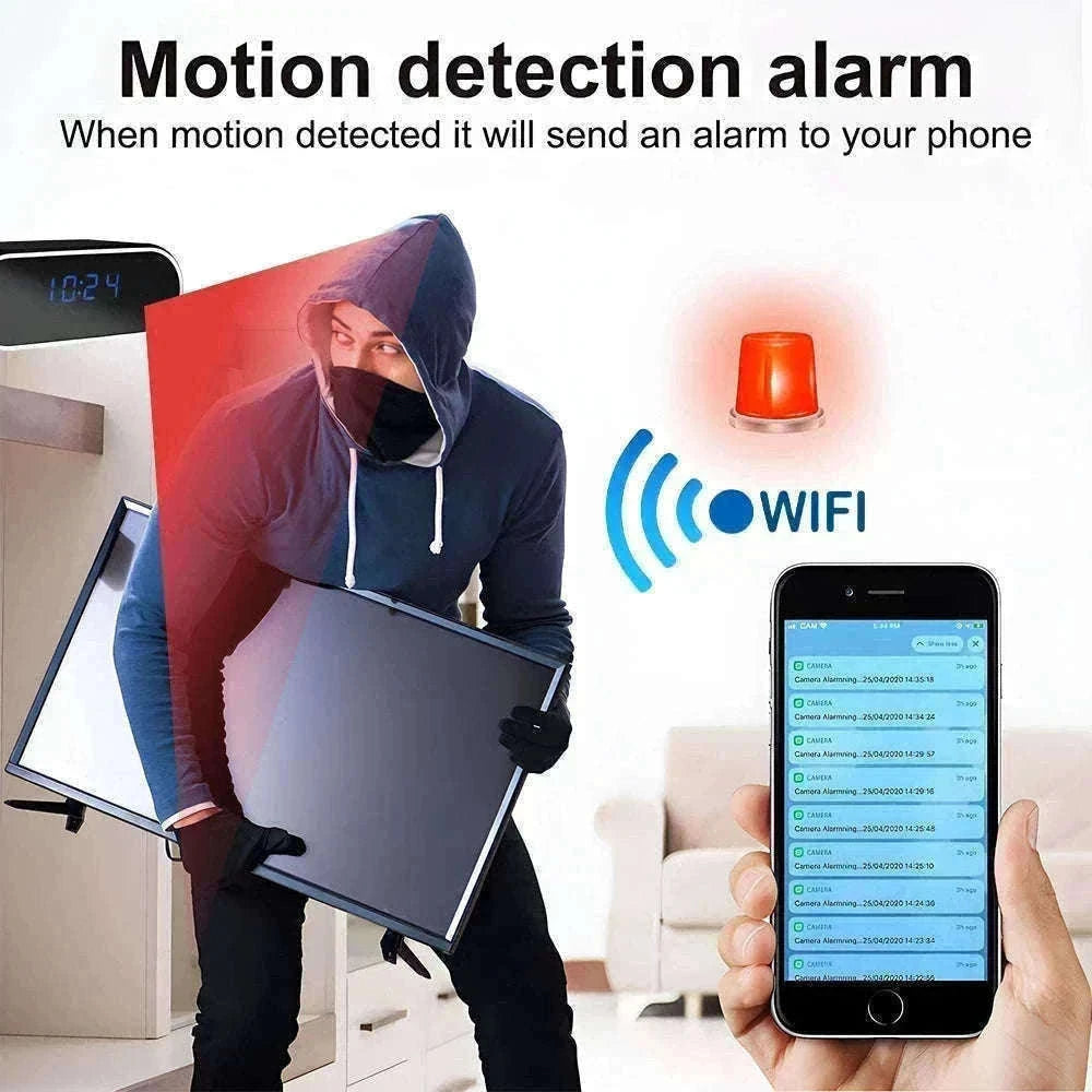 Hidden WiFi Clock Camera with Night Vision & Motion Detection-New camera / Add 32GB SD card / China Mainland