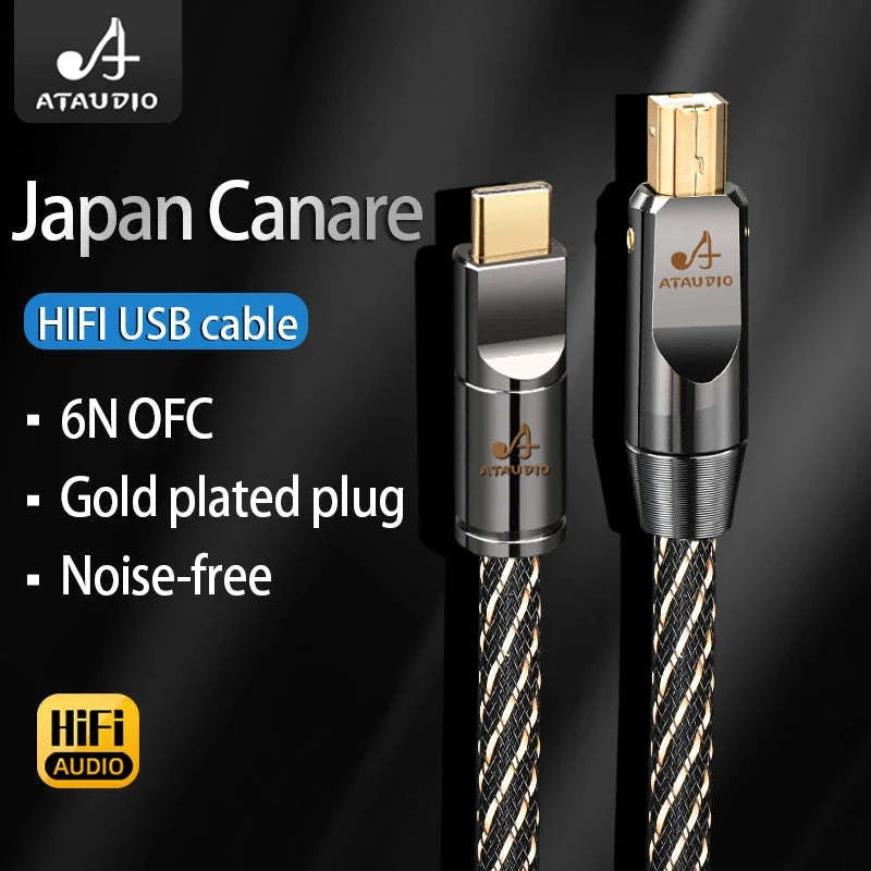 HiFi USB OTG Audio Cable Type C/A to Type B for DAC and Sound Card-1.5m / Upgraded A-C
