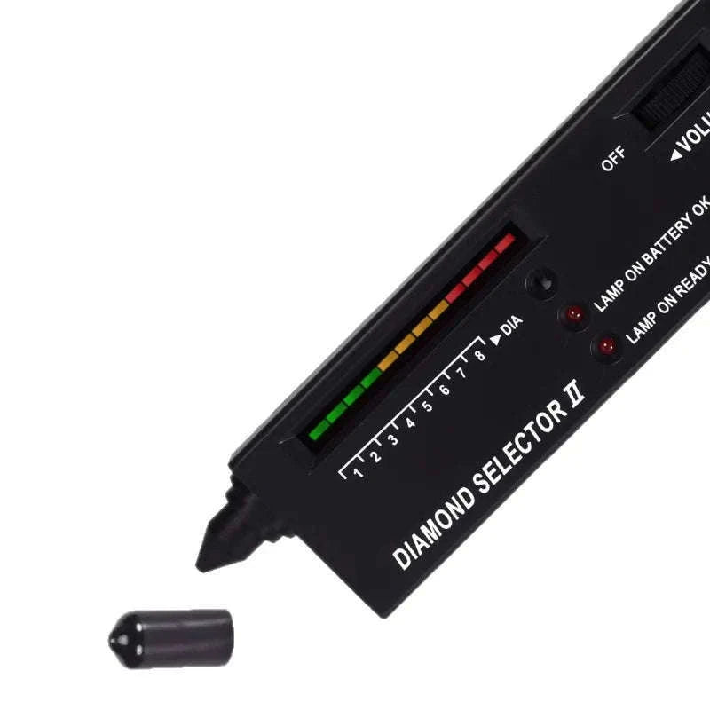 High Accuracy Diamond Tester Pen with LED & Audio Indicator Kit-Black