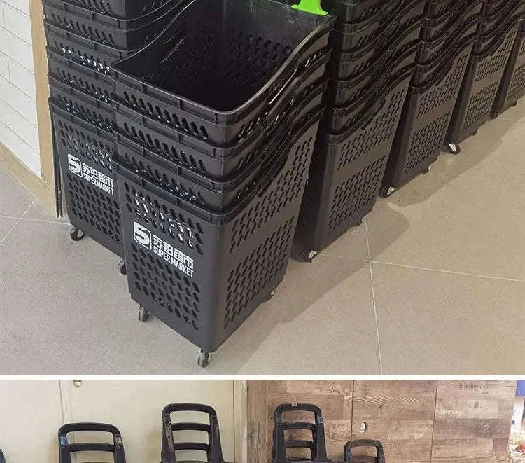 High Back Shopping Trolley Basket-10 high-backed baske