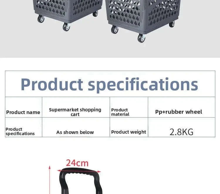 High Back Shopping Trolley Basket-10 high-backed baske