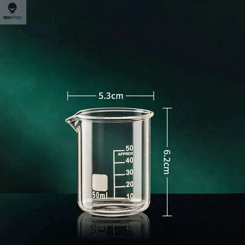 High Borosilicate Glass Measuring Cup for Cooking and Lab Use-50ml