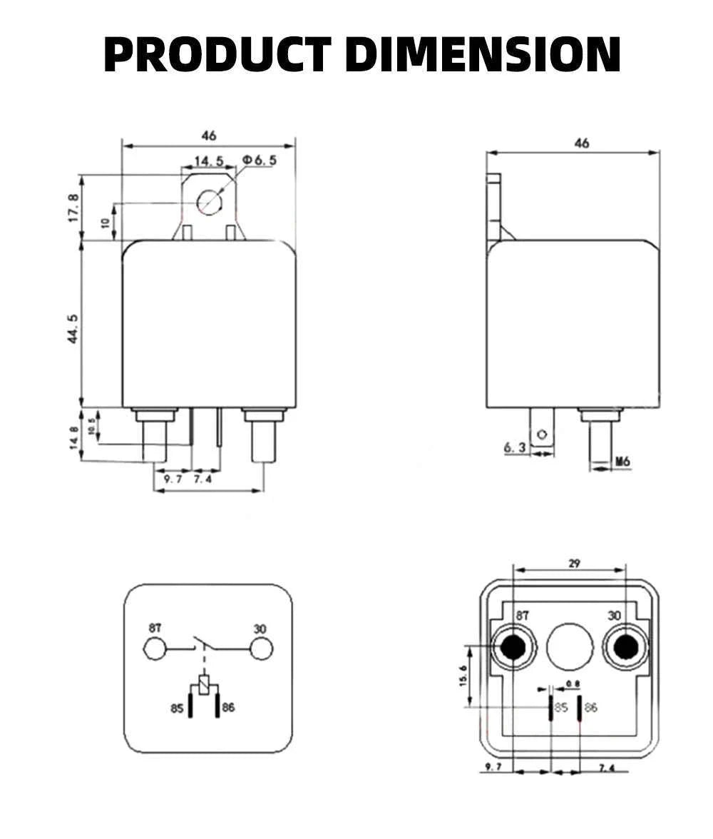 High Current Automotive Start Relay 100A–200A for Reliable Starting-24V / 200A