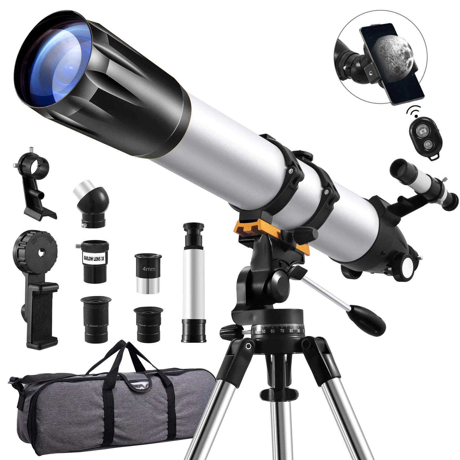 High-Definition Astronomical Telescope with Finderscope and Phone Mount-Telescope / GERMANY